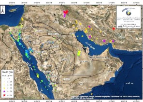 هيئة المساحة الجيولوجية السعودية ترصد 7172 هزة أرضية للعام 2018