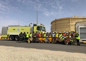 مدني عنيزة ينفذ فرضية حادث حريق بمحطة توليد كهرباء