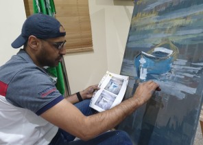 بن صقر يقدم ورشة الرسم الانطباعي بأدبي جدة