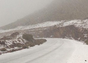 شاهد.. الثلوج تغطي جبال علقان واللوز و”نيوم”