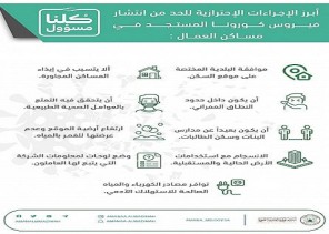 أمانة المدينة تعلن عن أبرز الاحترازات التي اتخذتها في مساكن العمال للحد من انتشار فيروس كورونا