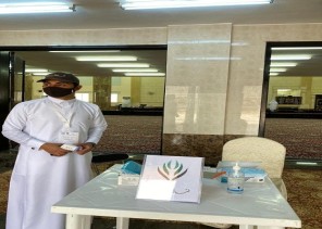 فريق -نعود بحذر- بنشامى الحي بلجنة تنمية القحمة ينفذ مبادرة  بجامع الموضي