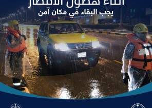 الدفاع المدني يهيب بالجميع توخي الحيطة لاحتمالية هطول أمطار رعدية على بعض مناطق المملكة. .