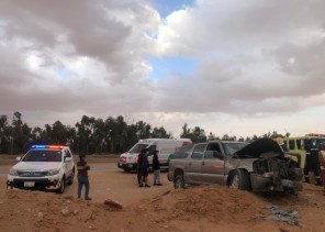 7 فرق اسعافيه تابعة لهيئة الهلال بالرياض تتابع حادث تصادم مروع .. والكشف عن عدد المصابين