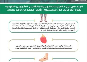 البدء في إجراء الجراحات الهجينة للقلب والشرايين الطرفية لعلاج الغرغرينا في مستشفى الأمير محمد بن ناصر بجازان