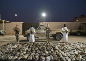 حرس الحدود يحبط محاولة تهريب (802) كيلوجرام من الحشيش المخدر و (25.4) طن من القات المخدر