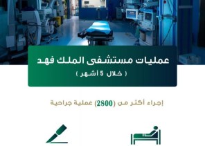 إجراء أكثر من 2800 عملية جراحية بمستشفى الملك فهد بالمدينة المنورة