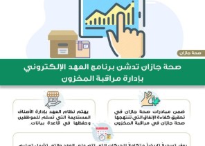 صحة جازان تدشن برنامج العهد  الإلكتروني بإدارة مراقبة المخزون
