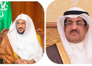 وزير الإعلام بالنيابة يهنئ وزير الشؤون الإسلامية بتصدر الإسلامية بنسبة 100% في تقرير قياس تفاعل الأجهزة الحكومية إعلاميًا