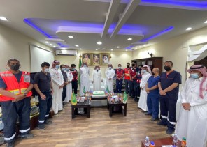 فرع هيئة الهلال الاحمر بمنطقة الباحة يحتفي باليوم الوطني السعودي ٩١