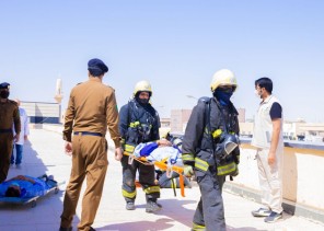 مستشفى الملك خالد بحفر الباطن ينفذ فرضية حريق وهمي بالتعاون مع الدفاع المدني