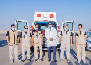صحة حفر الباطن تشارك بالتعاون مع مطار حفر الباطن بالقيصومة في فعالية نادي الطيران السعودي بالفرق والسيارات الإسعافية