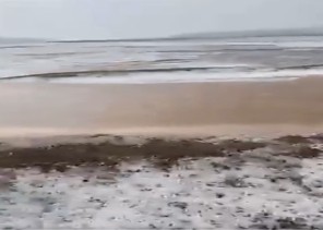 بالفيديو: هطول امطار غزيرة مصحوبة بالبرد على محافظة الحناكية