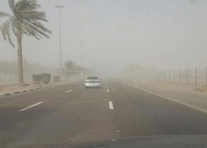 تنبيه من أتربة مثارة على تبوك حتى الـ 9 مساءً