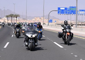 انطلاق مسيرة الدراجات النارية “حائل بايك شو “