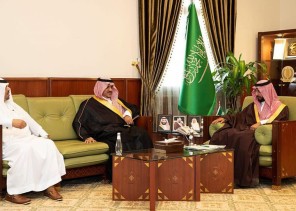 سمو محافظ الخرج يستقبل مدير مكتب وزارة الرياضة ورؤساء الأندية بالمحافظة