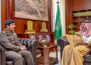 أمير منطقة حائل يستقبل معالي مدير الأمن العام الفريق محمد بن عبد الله البسامي ومدير شرطة المنطقة اللواء الدكتور كتاب العتيبي