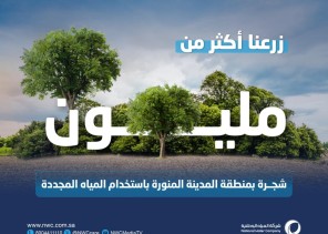 “المياه الوطنية” تنهي زراعة أكثر من مليون شجرة بالمدينة المنورة ضمن مبادرة السعودية الخضراء