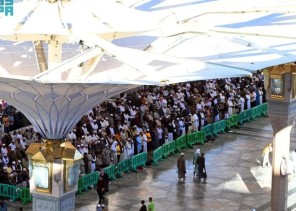 أكثر من 5,548 ملايين مصل يؤدون الصلوات في المسجد النبوي الأسبوع الماضي