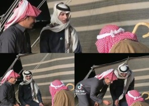 المنشد نادر الشراري يزور “أبو خليف” ويطربه ببيوت من “الهجيني” (فيديو)