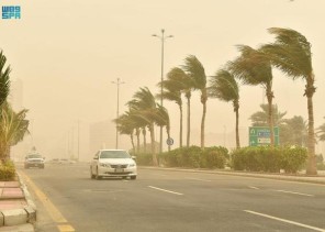 رياح مثيرة للأتربة والغبار تؤثر في 9 مناطق بالمملكة