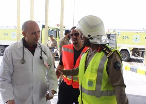 مدني عنيزة ينفذ فرضية إنقاذ وإطفاء بالمباني العالية