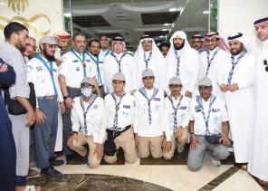 وزير التعليم‬⁩ ‬⁩ يلتقي بأبنائهم وبناتهم ⁧‫كشافة وزارة التعليم‬⁩ المتطوعوين لخدمة المعتمرين بمكة