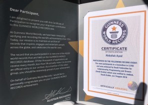 الخذامي يحصل على شهادة من موسوعة جينس للأرقام القياسية