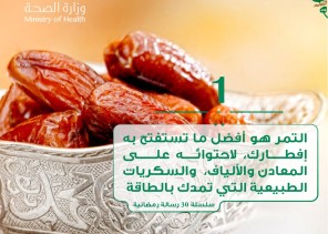 الصحة : التمر أفضل ما يستفتح به الإفطار في رمضان