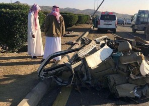 حـادث مروع يشطر مركبة جزأين ويودي بقائدها في الطائف