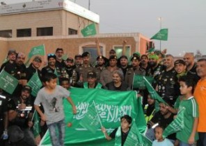 قوات أمن الطرق تحتفل باليوم الوطني السعودي 88