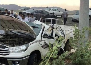 مصـرع شاب انقلبت به مركبته في نفس مكان وفاة والده بحـادث سير قبل 14 عاماً بـ جازان