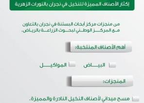 مركز أبحاث البستنة ينجح في إكثار أصناف من النخيل المميزه بالنورة الزهرية في نجران