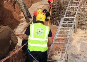 مدني حائل ينتشل جثة خمسيني سقط في حفرة بوادي اسبطر