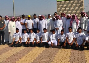 أكثر من 150 طالب من مدارس النخيل يشاركون في ماراثون ( مسيرة وطن ) بمحافظة الحناكية