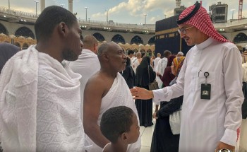 سقوط أمطار متوسطة على المسجد الحرام