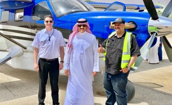 شاهد.. وصول طائرة الأمير سلطان بن سلمان الخاصة من أمريكا بعد 47 ساعة طيران