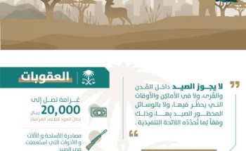 حظر الصيد واستخدام الأسلحة داخل حدود الحرمين