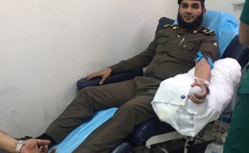 منسوبي أمن الطرق بالمنطقه الشرقيه يتبرعون بالدم