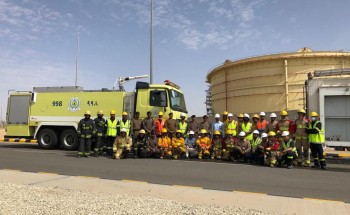 مدني عنيزة ينفذ فرضية حادث حريق بمحطة توليد كهرباء