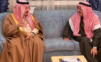 الأمير فيصل بن بندر يقدم العزاء في الأميرة أضواء بنت عبدالعزيز بن محمد ” رحمها الله “