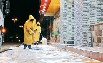 أمانة منطقة الحدود الشمالية تواصل حملات التنظيف والتعقيم خلال العشر الأواخر من شهر رمضان المبارك