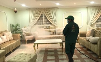 عمليات تعقيم وتطهير مرافق الإدارة استعداداً لاستقبال موظفات دار تربية الأحساء