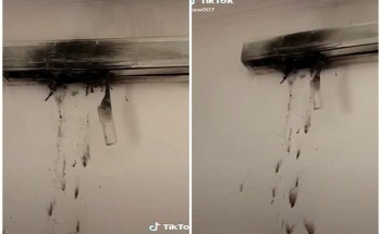 شاهد: احتراق مكيف في منزل بالمملكة وكاد أن يتسبب في كارثة .. ونصيحة هامة من صاحب المنزل !