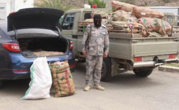 رجال حرس الحدود يحبطون محاولات تهريب ما يقارب طناً من الحشيش المخدر وأكثر من (18) طناً من القات المخدر خلال شهر ذي القعدة