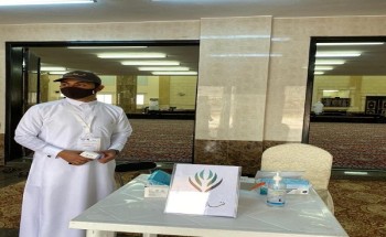 فريق -نعود بحذر- بنشامى الحي بلجنة تنمية القحمة ينفذ مبادرة  بجامع الموضي