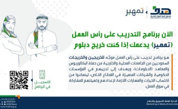 “هدف” يدعو منشآت القطاع الخاص إلى عرض فرصه التدريبية عبر “طاقات” بعد شمول خريجي الدبلوم في “تمهير”