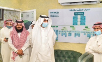 أمين حفر الباطن بجولة تفقدية على الوكالات والإدارات بالأمانة للوقوف على سير العمل