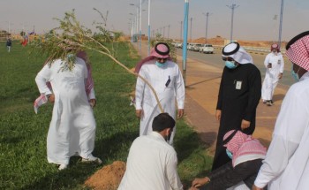بلدية زلوم تنفذ المرحلة الثالثة من مبادرة الجوف واحة خضراء