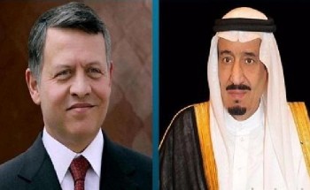 خادم الحرمين الشريفين يتلقى اتصالاً هاتفياً من ملك الأردن
